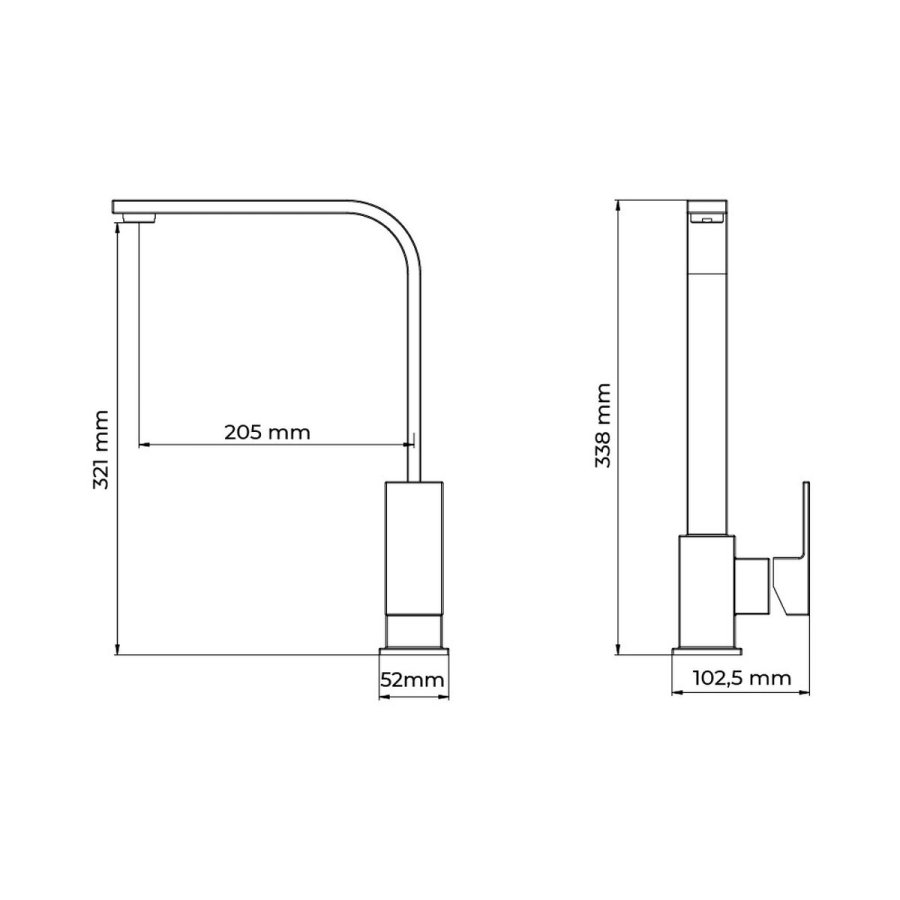 Hane med blandingsbatteri EDM 01194 Getaria Slvfarvet Rustfrit stl Kobber Zink 5,2 x 20,05 x 33,8 cm #2