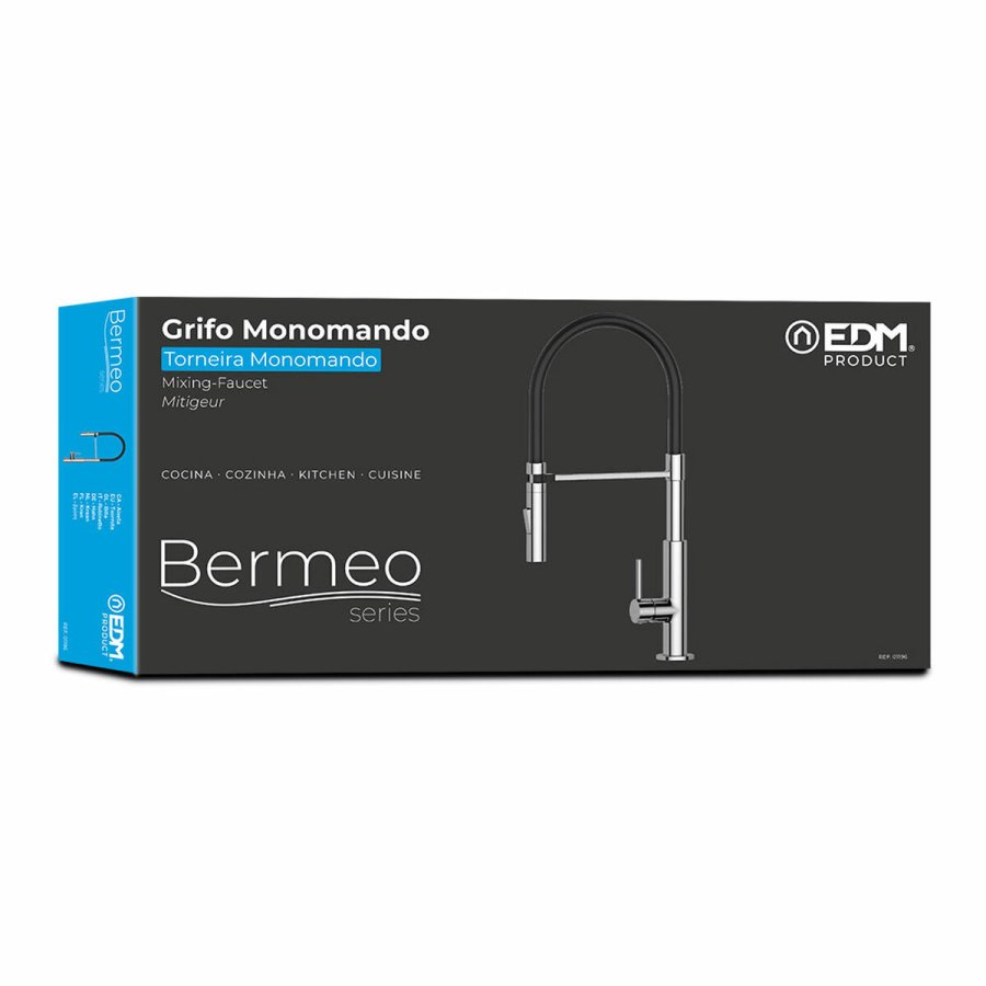 Hane med blandingsbatteri EDM 01196 BERMEO Slvfarvet Kobber Zink #3