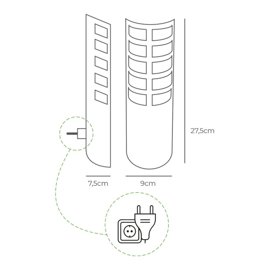 Elektrisk insektmorder EDM 06032 Hvid 9 W 9 x 7,5 x 27,5 cm #3