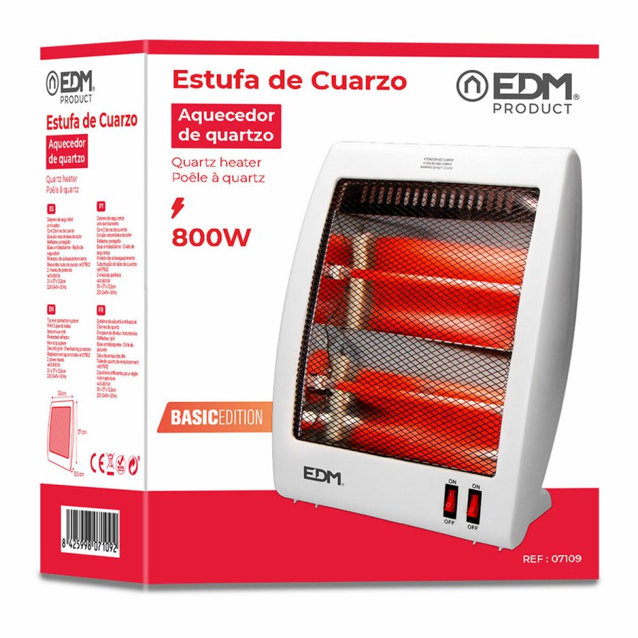Kvartsradiator EDM 07109 07109 Hvid 1000 W #17