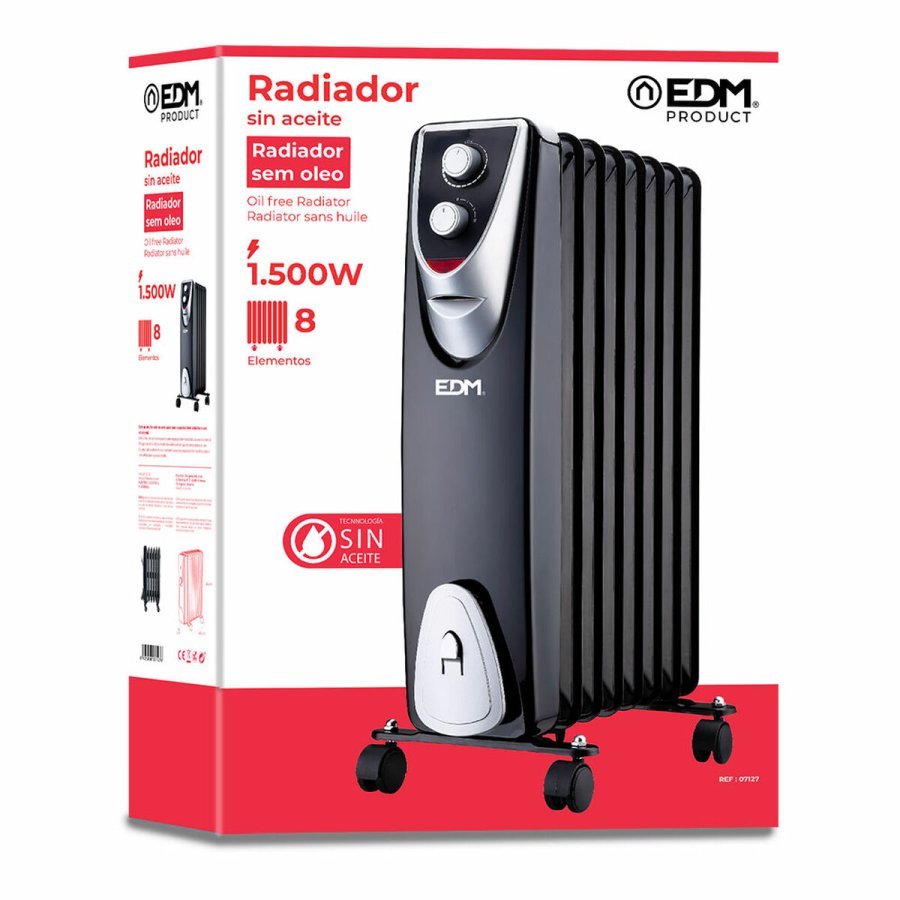 Radiator EDM 07127 Black Edition Sort/Gr 1500 W #5