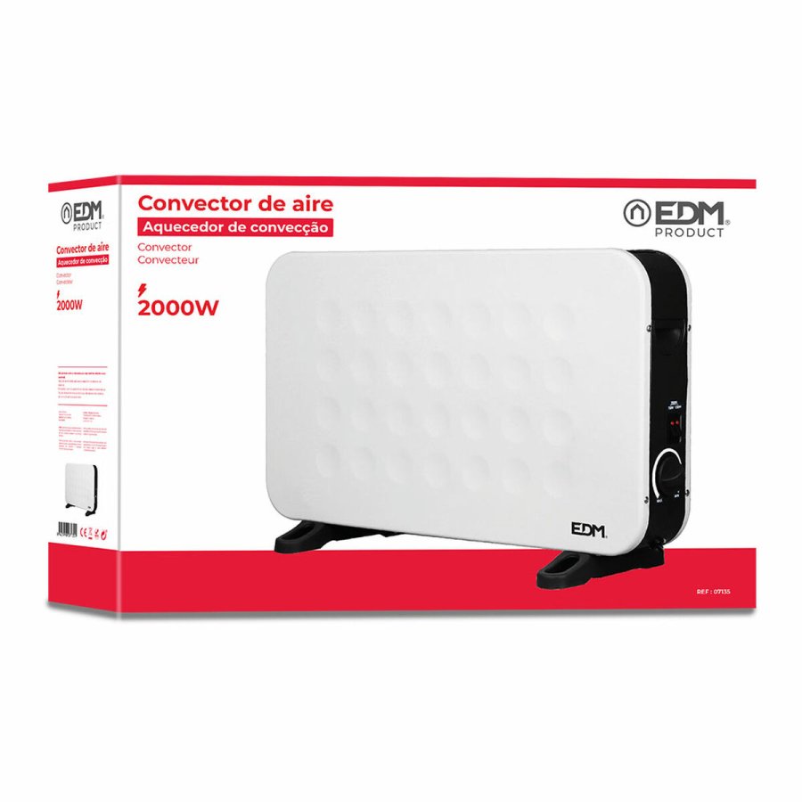 Elektrisk konvektion varmeapparat EDM 07135 Standard Hvid 2000 W #9