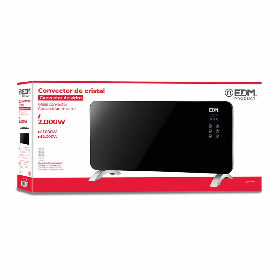 Digitalt varmeapparat EDM 07183 07183 Sort 2000 W #9
