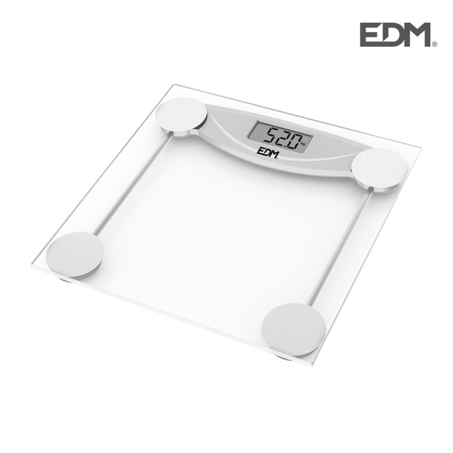 Digital badevgt EDM 07520 Sort Gennemsigtig Krystal 180 kg #5
