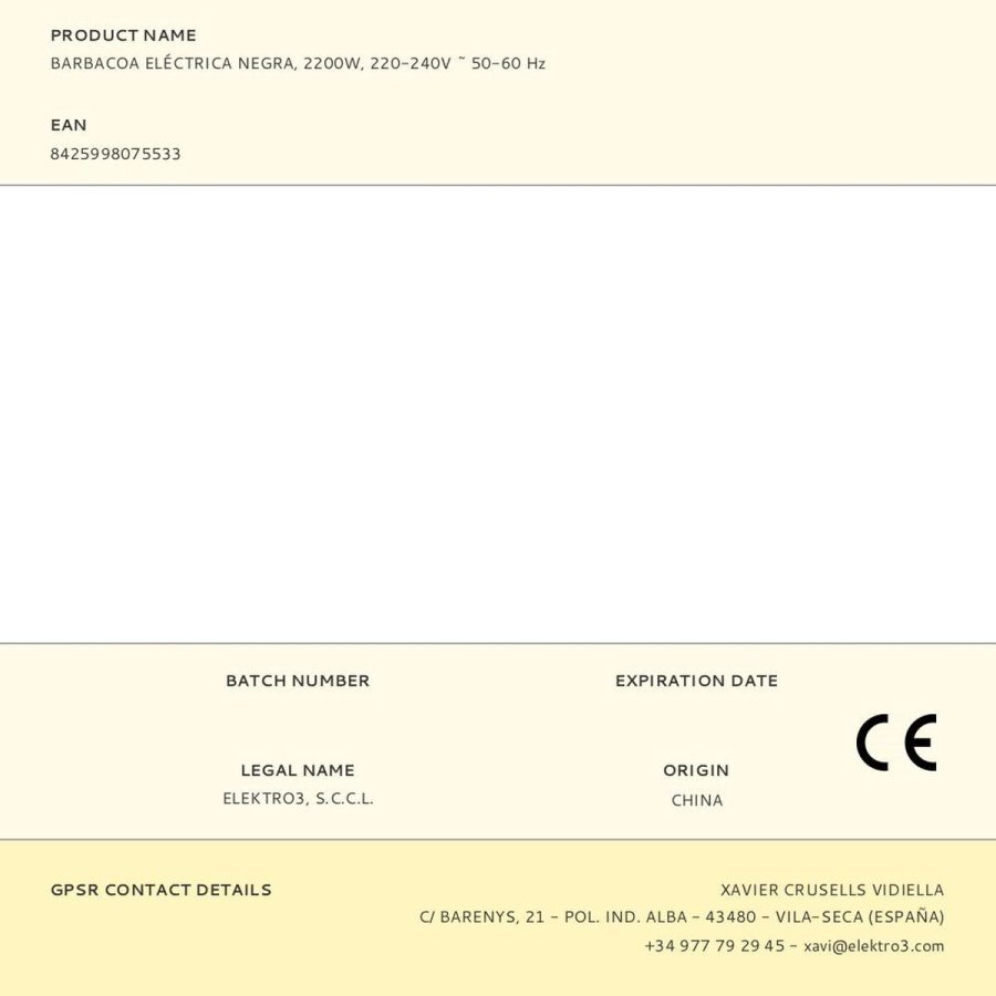 Elektrisk Grill EDM 07553 2200 W #4