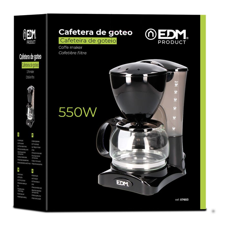 Drip Coffee Machine EDM 07653 Sort 550 W 6 Kopper 0,6 L #3