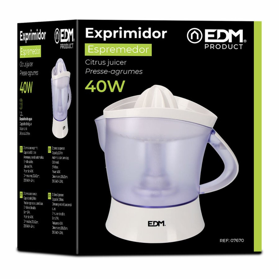 Elektrisk juicer EDM 07670 Hvid 40 W 1,2 L #3