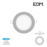 Indbygget spotlight EDM 31603 Downlight A G 6 W 320 Lm (6400 K) #3