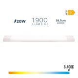 LED Tube EDM 31683 Hvid A E 20 W 1900 Lm 59,7 x 8 x 3,1 cm (6500 K) (6400 K) #3
