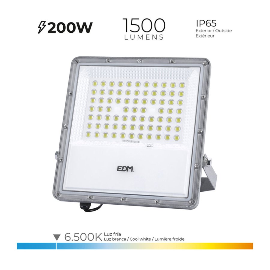 Spotlight projektor EDM 31855 200 W 1500 lm Fjernbetjening Fotovoltaisk solcellepanel (6500 K) #2
