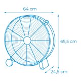 Gulvventilator EDM Sort 180 W  60 cm industriel #2