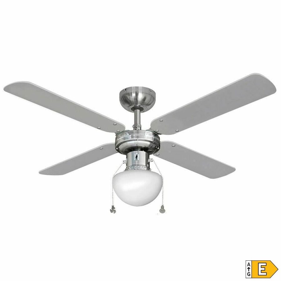 Loftsventilator med lys EDM 33801 Caribe Slvfarvet 50 W #2