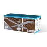 Loftsventilator med lys EDM 33801 Caribe Slvfarvet 50 W #6