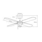 Loftsventilator EDM 33802 Bltico Hvid 50 W  102 cm #2