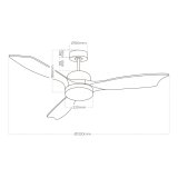 Loftsventilator med lys EDM 33819 Bltico 20 W 2190 Lm #7