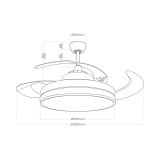 Loftsventilator med lys EDM 33832 Ross Slvfarvet 36 W 4100 Lm #2