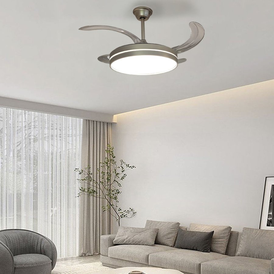 Loftsventilator med lys EDM 33832 Ross Slvfarvet 36 W 4100 Lm #5