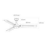 Loftsventilator EDM 33982 Hvid 60 W  120 cm Mini industriel #3