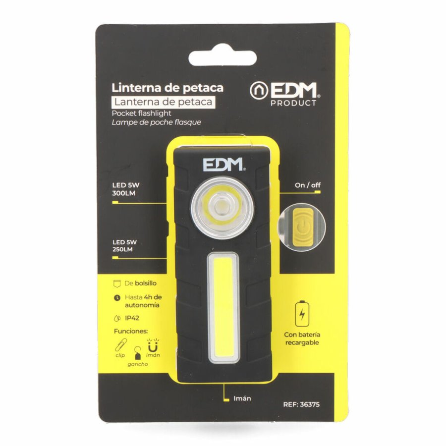 Lygte LED EDM 36375 5 W 320 Lm Flaske Sort #5