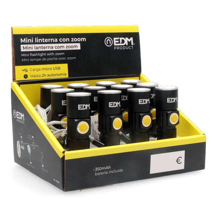 Lygte LED EDM 36388 3 W 120 Lm Genopladelig Zoom Mini #6