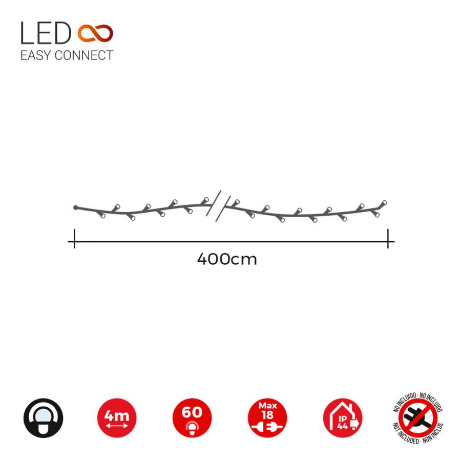 LED guirlande EDM 71250 Easy-Connect 4 m Gul #4