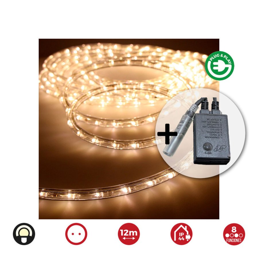 Haveslange LED EDM 71492 Flexiled Gennemsigtig 230 V 12 m 8 Funktioner #5