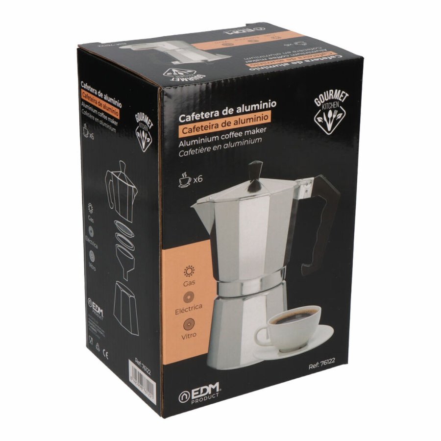 Italiensk Kaffekande EDM   Aluminium 6 Kopper #4
