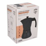 Italiensk Kaffekande EDM Sort Aluminium 6 Kopper Induktion #2