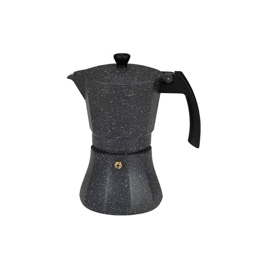Italiensk Kaffekande EDM Sort Aluminium 9 Kopper Induktion #1
