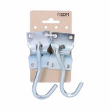 Holder EDM 85243 Slvfarvet 70 x 45 mm Krog til ophng Hngekje (2 enheder) #1