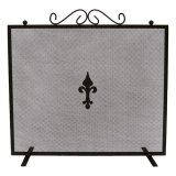 Beskyttelse til pejs EDM 85756 Sort 67,3 x 0,8 x 61 cm #1