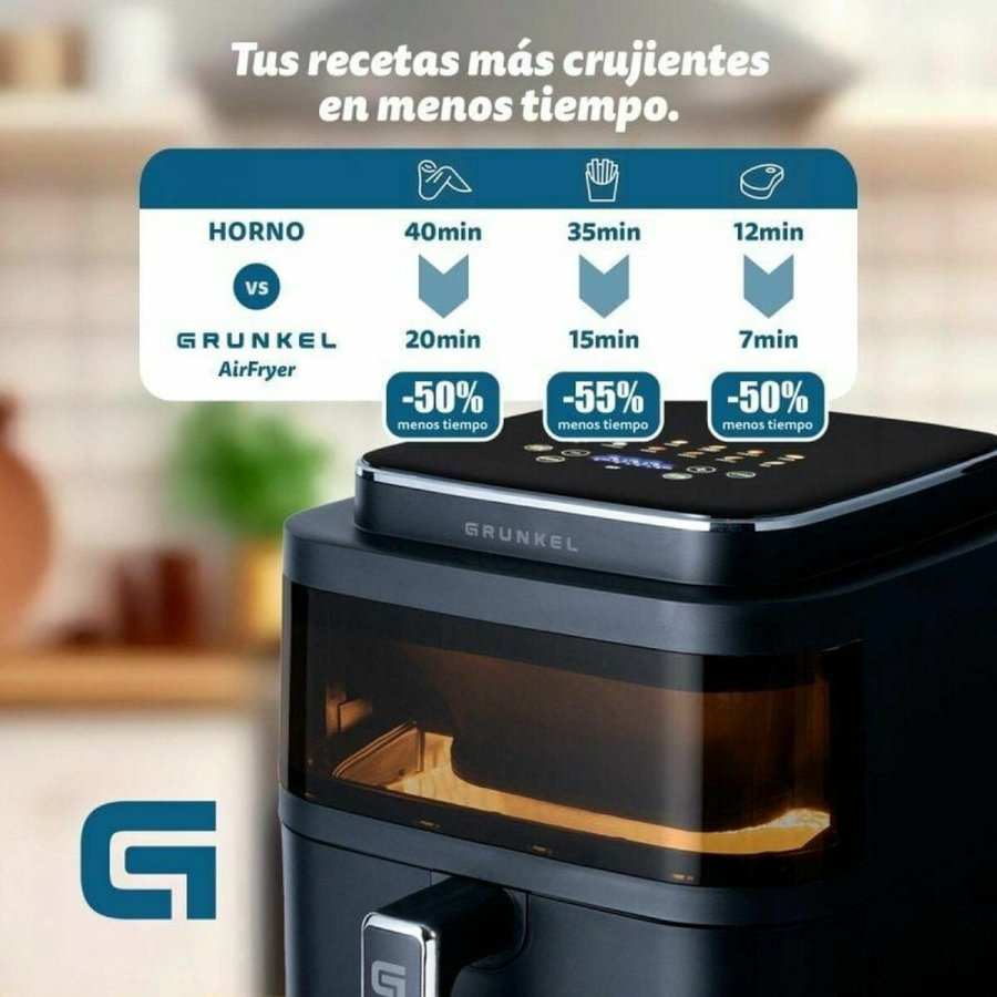 Varmluftsfrituregryde Grunkel Sort 1400 W 6 L #2