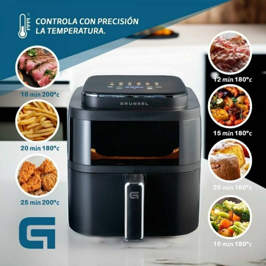 Varmluftsfrituregryde Grunkel Sort 1400 W 6 L #4