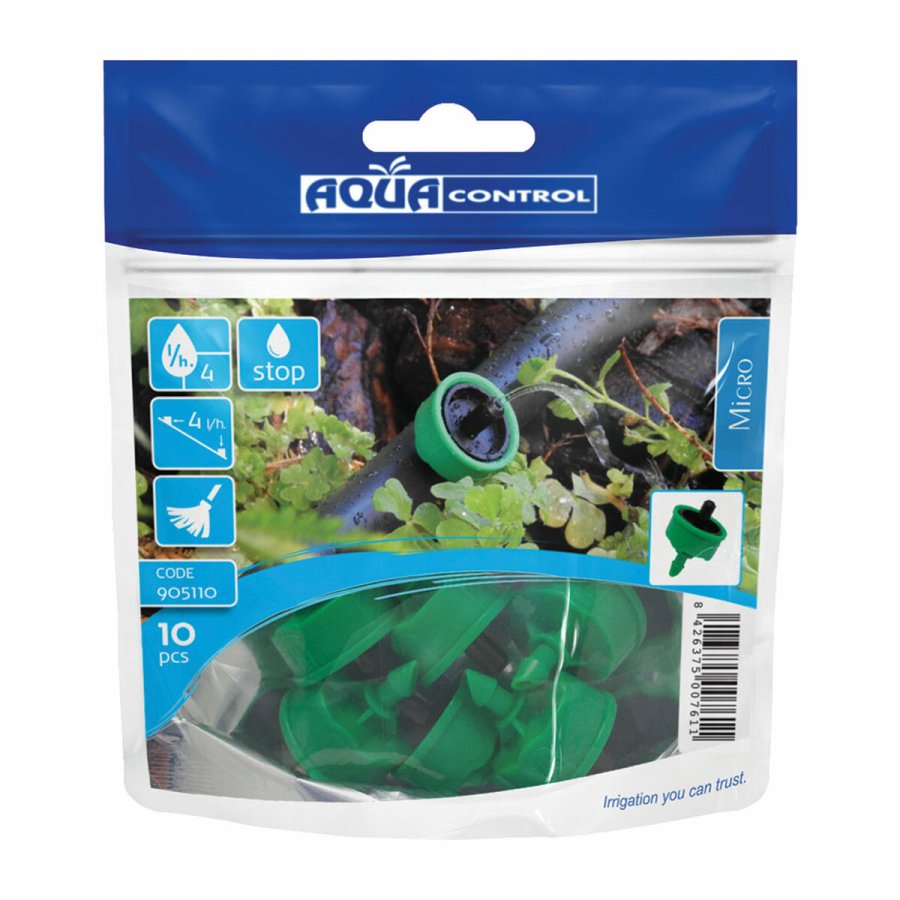 Selvkompenserende drypper Aqua Control Stopper 905110 4 l/h Automatisk reng�ring Auto-dr�ning 10 enheder #2