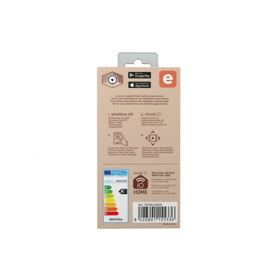 Smart Elp�rer Muvit MIOBULB006 Hvid Varm hvid RGB F 5 W E14 450 lm (2700 K) (6500 K) #6