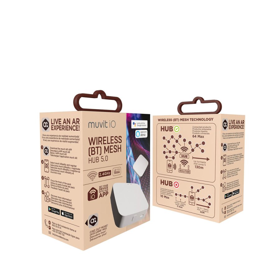 Adgangspunkt muvit iO Wireless Mesh Hub Hvid #3