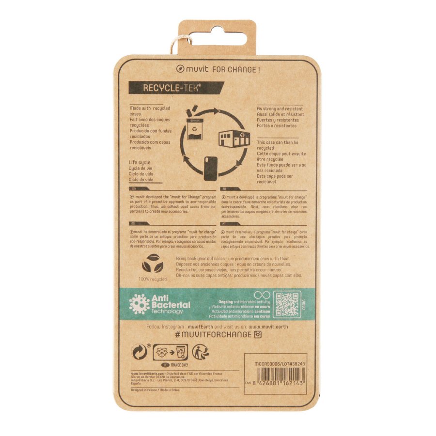 Mobilcover Muvit for Change iPhone X/XS Gennemsigtig #5