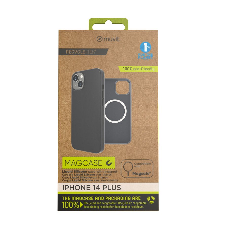 Mobilcover Muvit for Change iPhone 14 Plus Sort Magnetisk #1