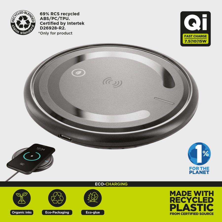 Tr�dl�s oplader Muvit for Change W114-R BLACK Sort #4