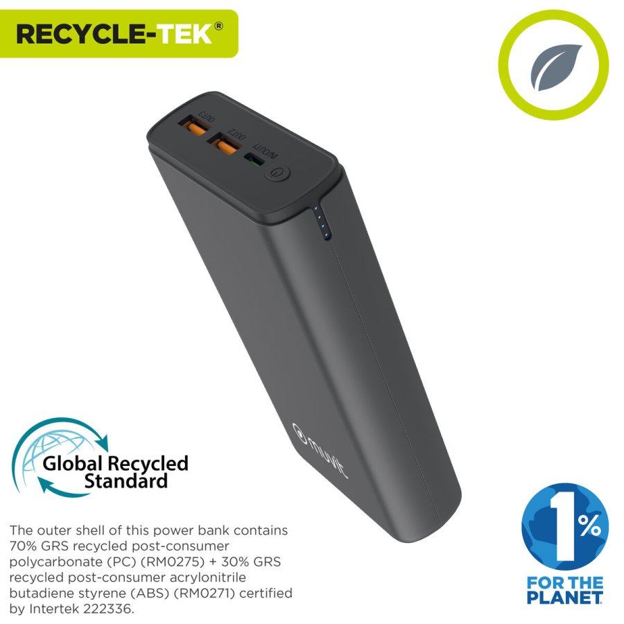 Powerbank Muvit for Change DP200G-R-PD Sort 20 W #4