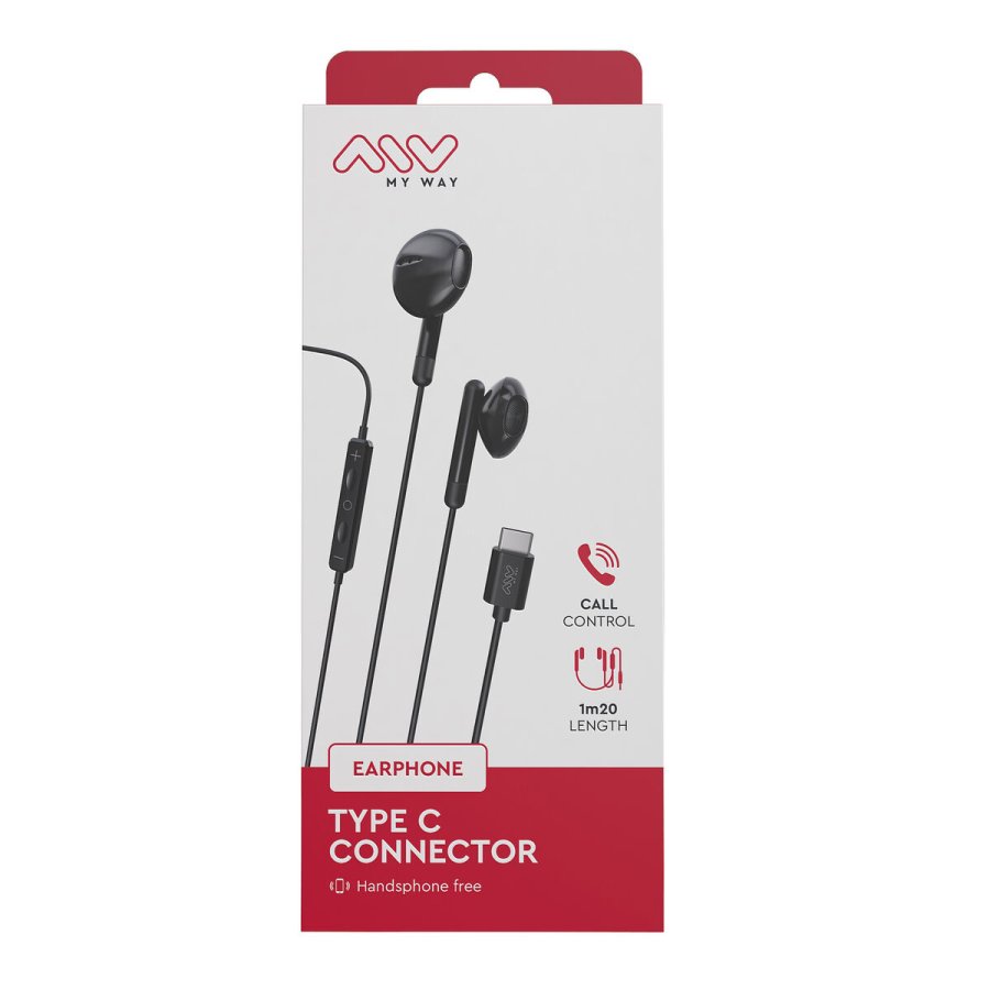 Hovedtelefoner med mikrofon Myway Sort #5
