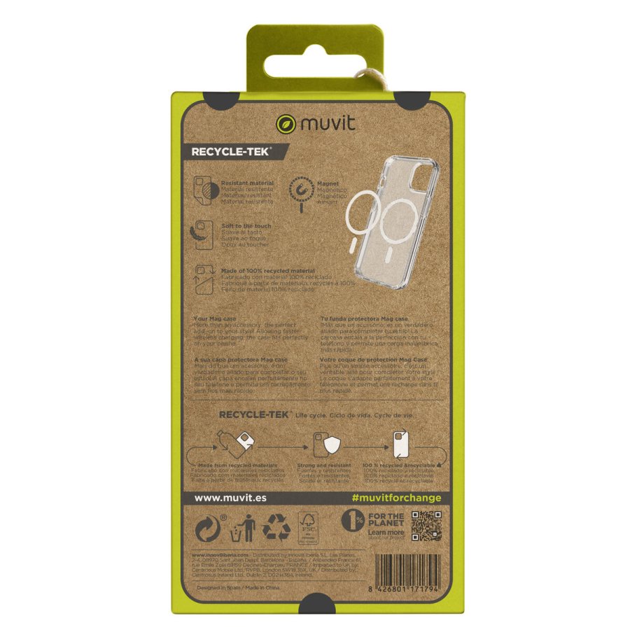Mobilcover Muvit for Change iPhone 15 Pro Max Clear Magnetisk #7