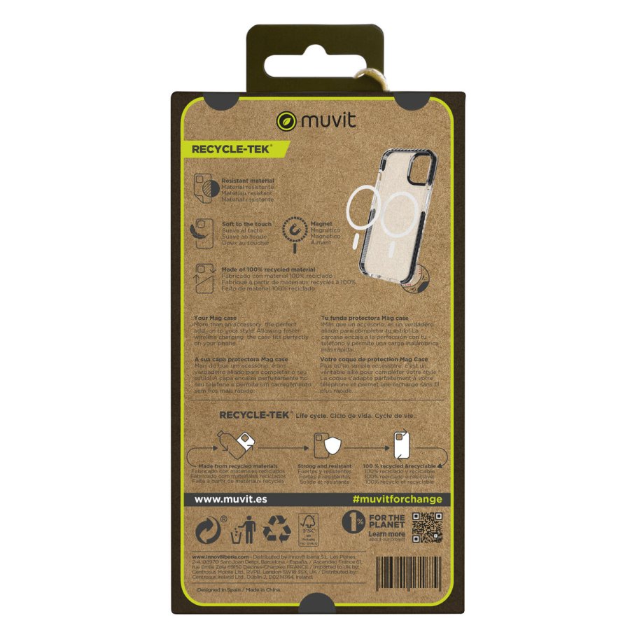 Mobilcover Muvit for Change iPhone 15 Pro Clear Magnetisk #6