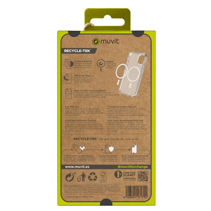 Mobilcover Muvit for Change iPhone 15 Clear iPhone 15 Magnetisk #6