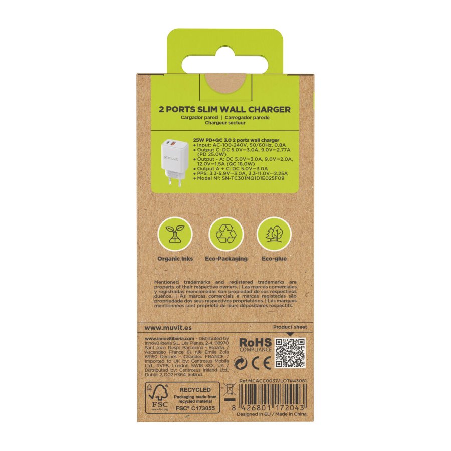 V�goplader Muvit for Change MC-215 Hvid 18 W 25 W #6