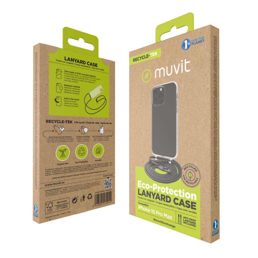 Mobilcover Muvit for Change iPhone 15 Pro Max Gennemsigtig #3