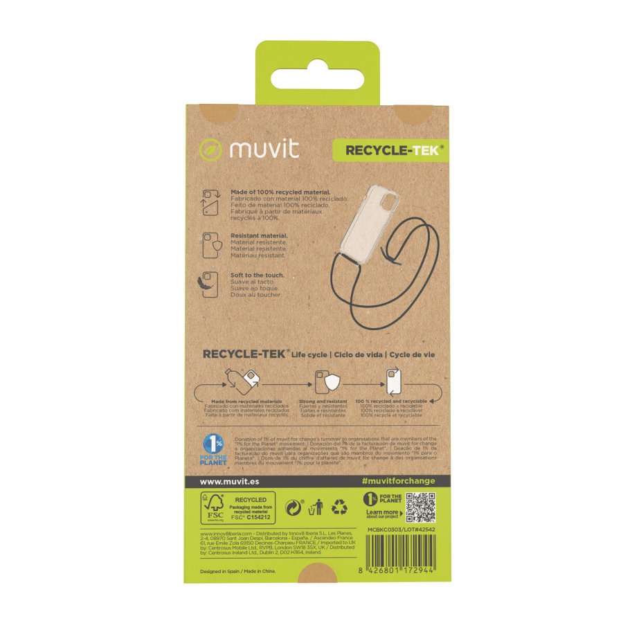 Mobilcover Muvit for Change iPhone 15 Pro Max Gennemsigtig #5
