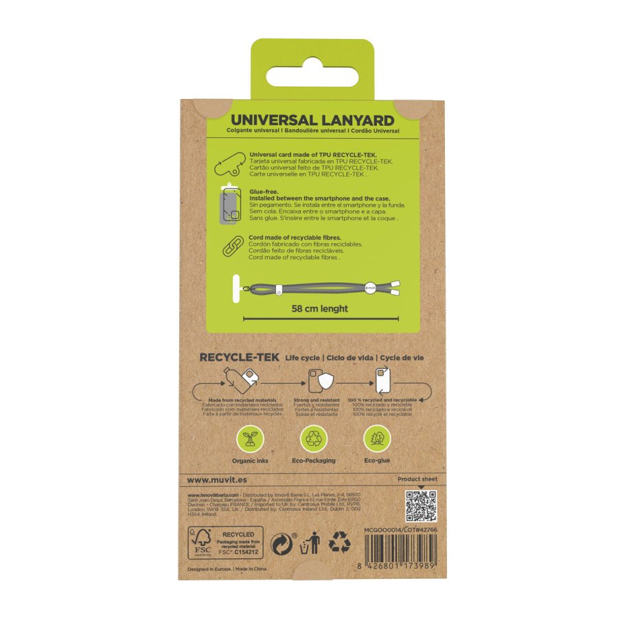 N�glesnor til mobiltelefon Muvit for Change Pink #6