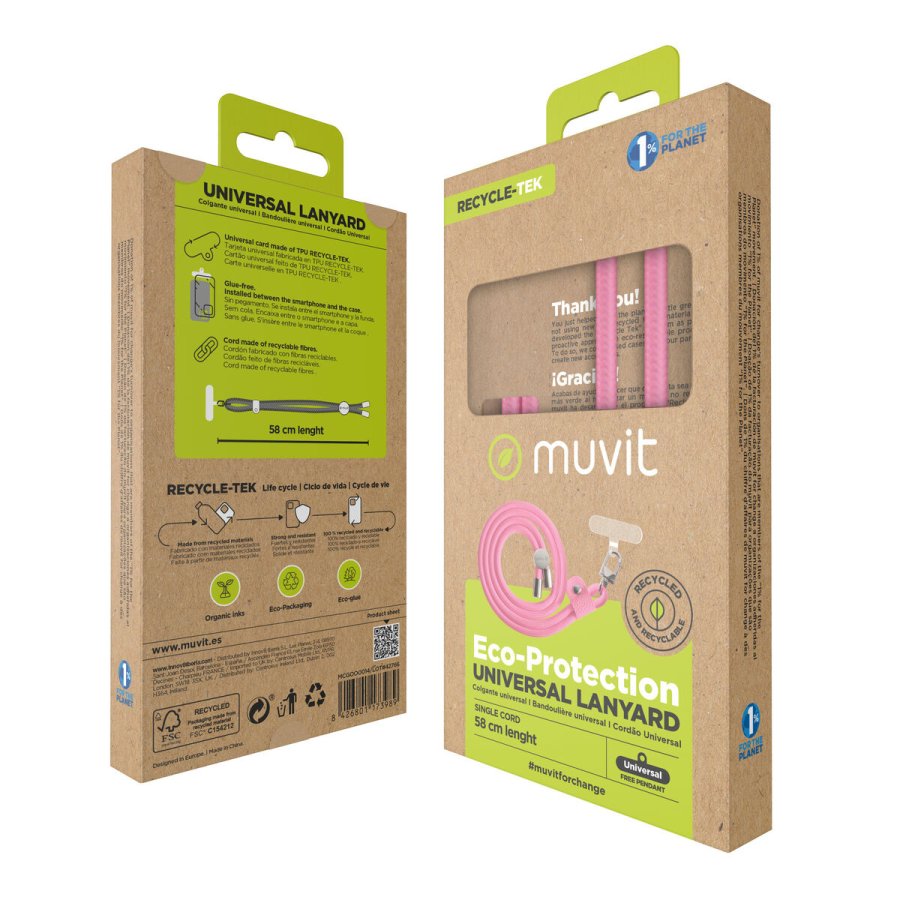 N�glesnor til mobiltelefon Muvit for Change Pink #7