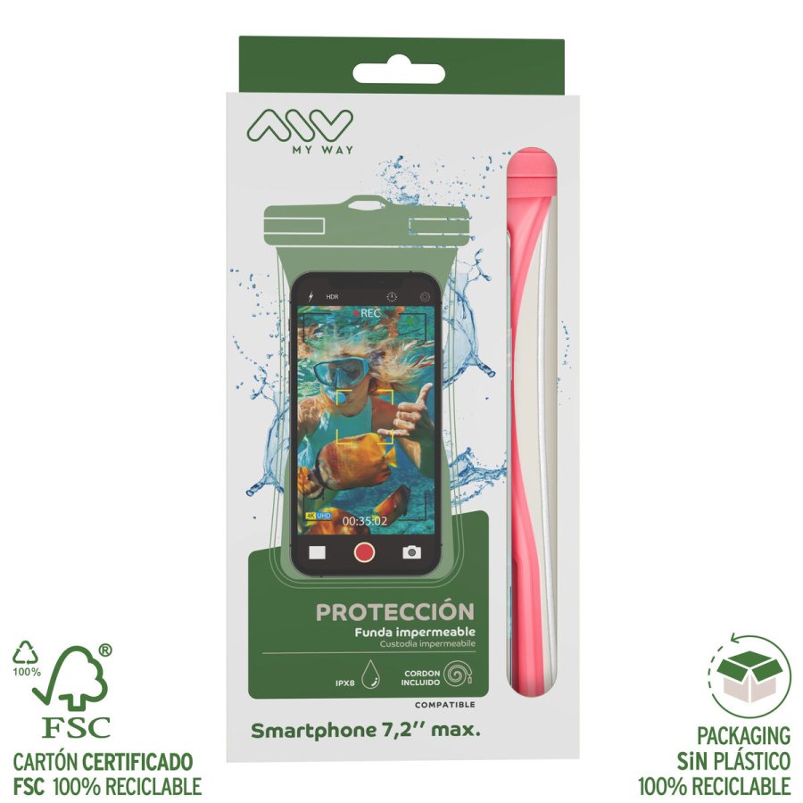 Vandt�t boks Myway Floating Pink Universal 7,2